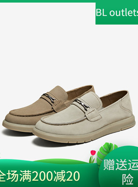 TATA他她商务休闲乐福鞋男一脚蹬真皮英伦皮鞋2025夏新款VMS01BM5