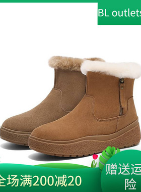 百丽Belle厚底雪地靴女24冬保暖加绒羊毛毛棉鞋短靴子C1W1DDD4