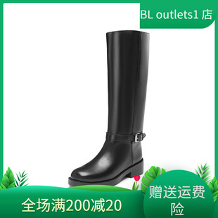 李嘉格同款思加图新款黑森林骑士靴复古长靴厚底9Y005DG4