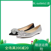 国内专柜正品 A7E1D A7E1 2024春款 百丽浅口牛皮水钻低跟通勤女单鞋