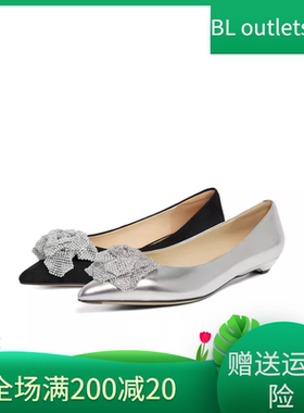国内专柜正品2024春款百丽浅口牛皮水钻低跟通勤女单鞋A7E1 A7E1D