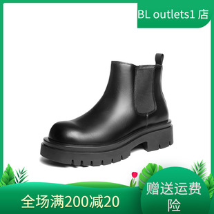 冬季 25新款 东北短靴切尔西靴A2286DD5 厚底休闲靴男士 百丽男鞋