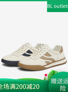 百思图2025春季新款轻便复古德训鞋户外运动鞋男休闲鞋62802AM5