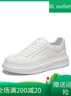 百丽男鞋小白鞋2025冬新轻盈厚底百搭休闲板鞋德训运动鞋A1826AM5