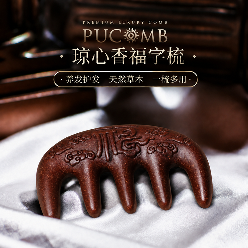 琼心香中香药梳子发生合香梳天然当归发滋养古法纯手工按摩经络梳