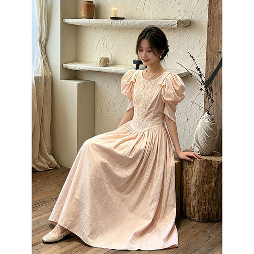 法式简约订婚领证礼服裙生日成人礼宴会聚会表演甜美小众连衣裙