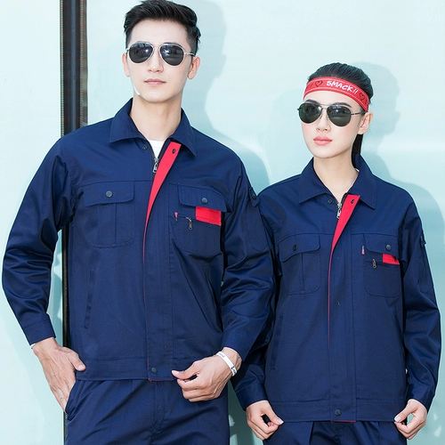 Рабочая одежда с длинными рукавами костюм мужская износостойкая мастерская электростанция заводская одежда украшения