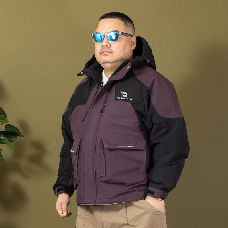 K叔机能工装大码保暖羽绒服