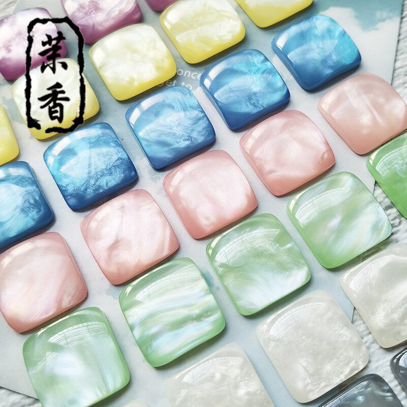 自制发夹超仙猫眼人鱼彩色diy