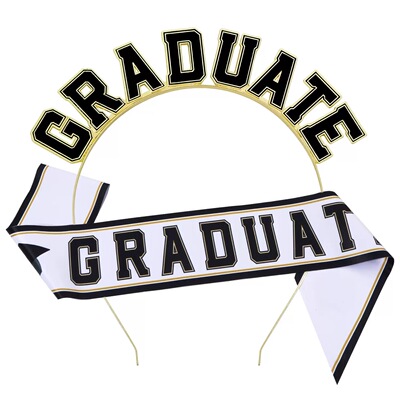 GRADUATE 毕业季发箍肩带礼仪带 FG258JD214