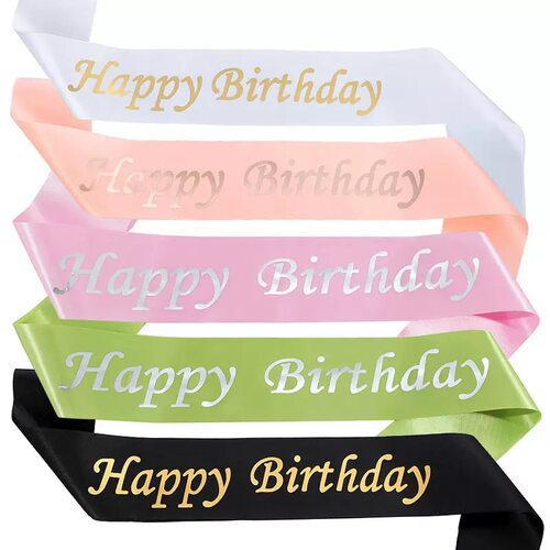 HAPPY BIRTHDAY 生日肩带礼仪带 JD009