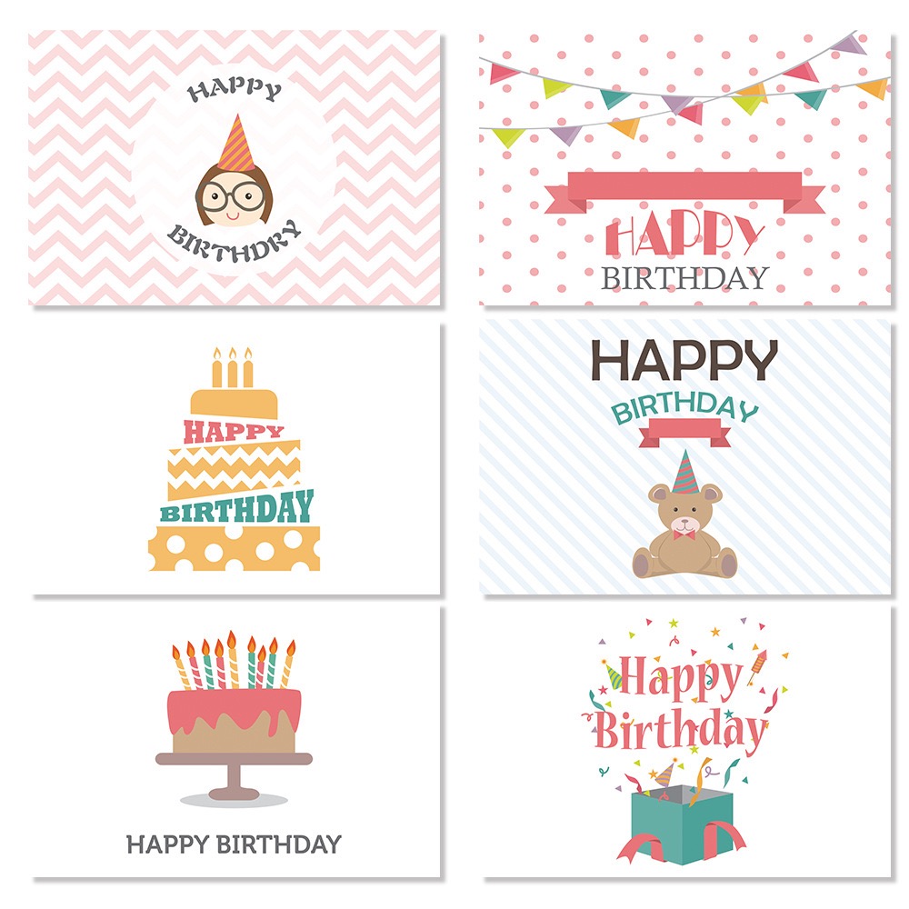 happybirthday可爱++贴纸小卡片