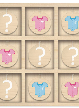 BOY OR GIRL 宝宝性别揭示井字游戏道具套装 GENDER REVEAL