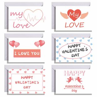 HAPPY VALENTINE'S DAY情人节小卡片小贺卡+信封+贴纸 DX238