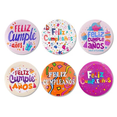 FELIZ CUMPLEANOS 生日派对徽章胸章