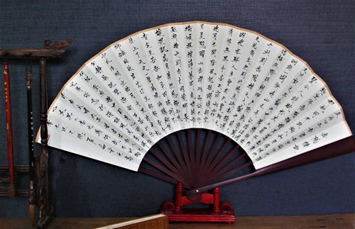 手写宣纸传统礼物壁挂古风折扇