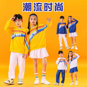 小学生运动会班服团体儿童啦啦队演出服大合唱拉拉操舞蹈表演服装