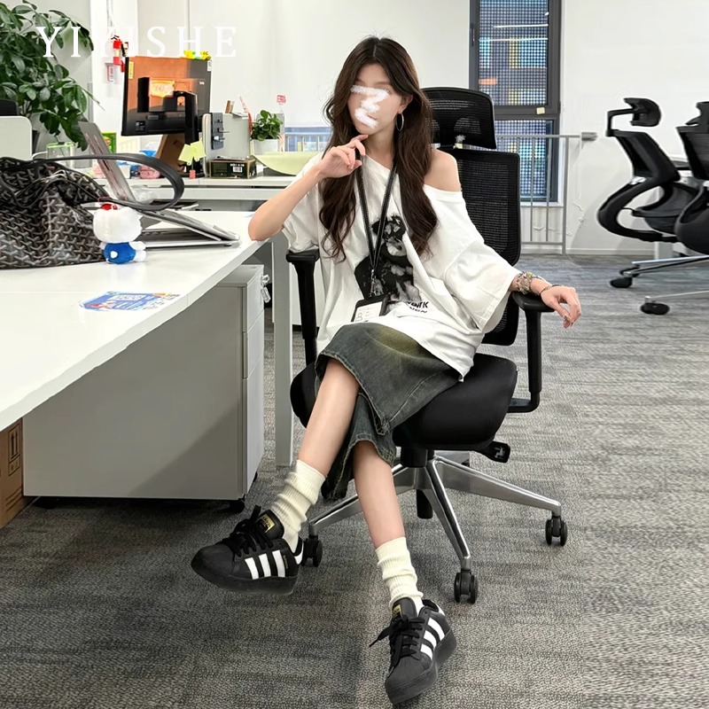 美式复古七分阔腿牛仔裤女2025夏季新款高腰显瘦宽松垂感直筒中裤