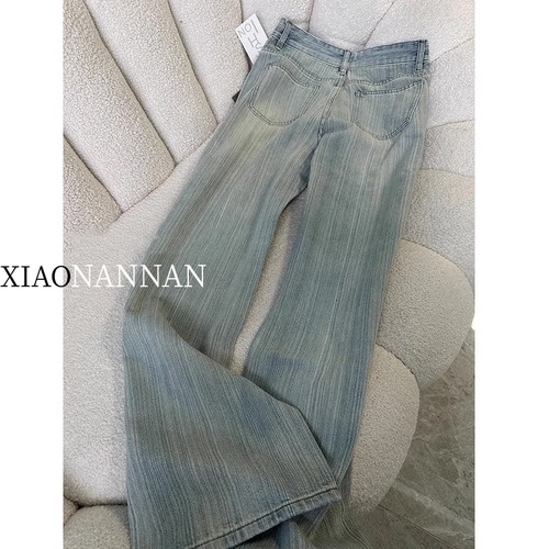 【送运费险】浅蓝色直筒牛仔裤女