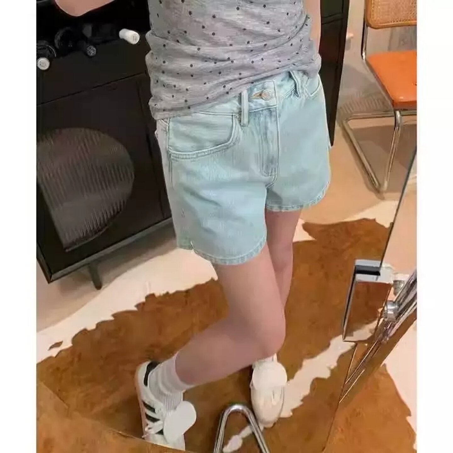 韩系牛仔短裤女2026夏季新款阔腿宽松a字高腰显瘦百搭休闲热裤子