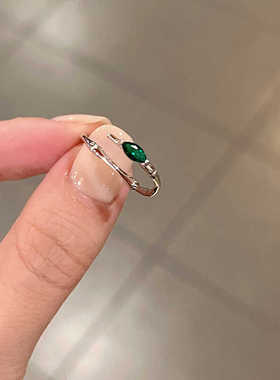 开口小众设计感竹节戒指高级