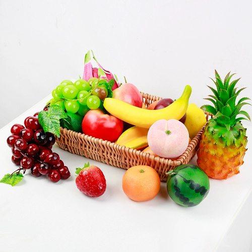 Взвешенный набор фруктов и овощей, модель поддельных фруктов, детская обучающая фотография, реквизит для натюрморта, украшение дома