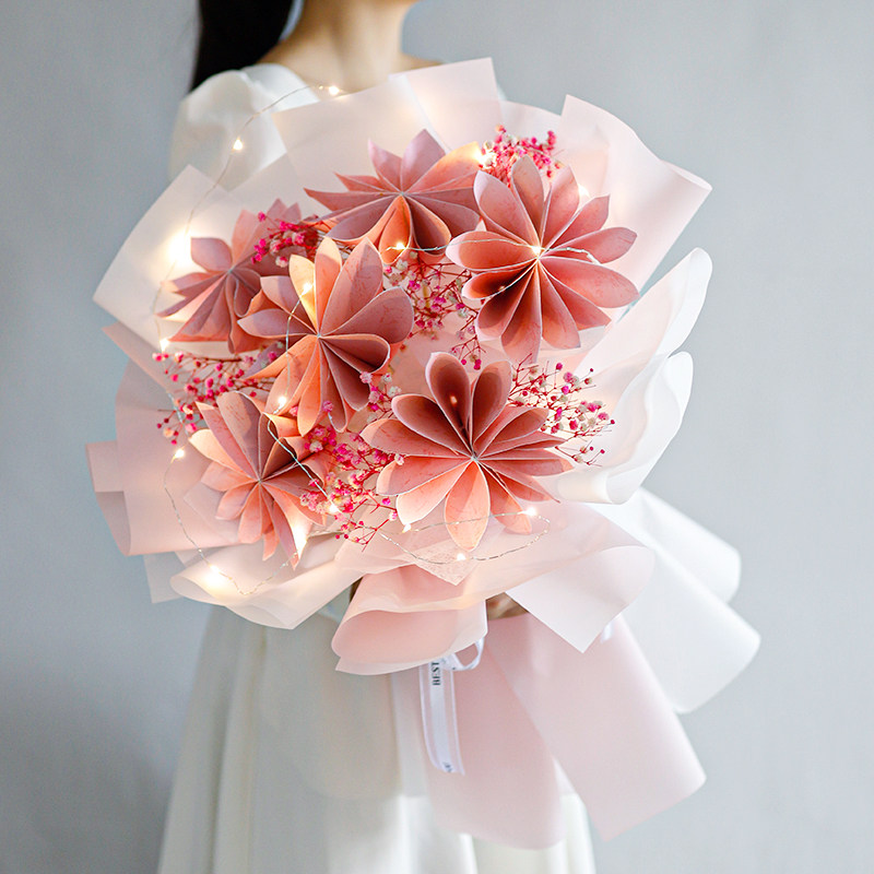 网红创意土豪花束包装纸材料包套装手工送女朋友长辈生日礼物