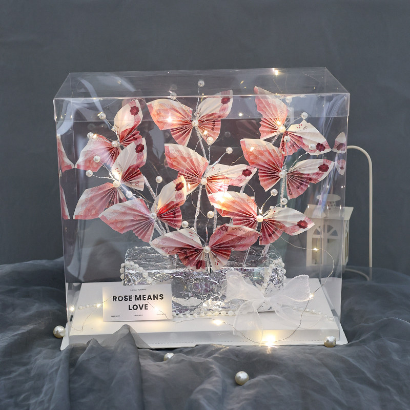 手工diy蝴蝶花束礼盒包装材料创意礼盒生日情人节礼物送闺蜜女友,鲜花速递/花卉仿真/绿植园艺,花艺包装盒,淘宝优惠券,粉丝福利购,淘宝优惠卷