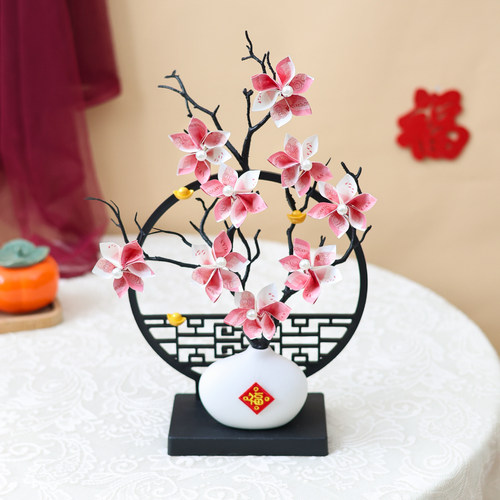 古风手工发财树花瓶DIY材料包