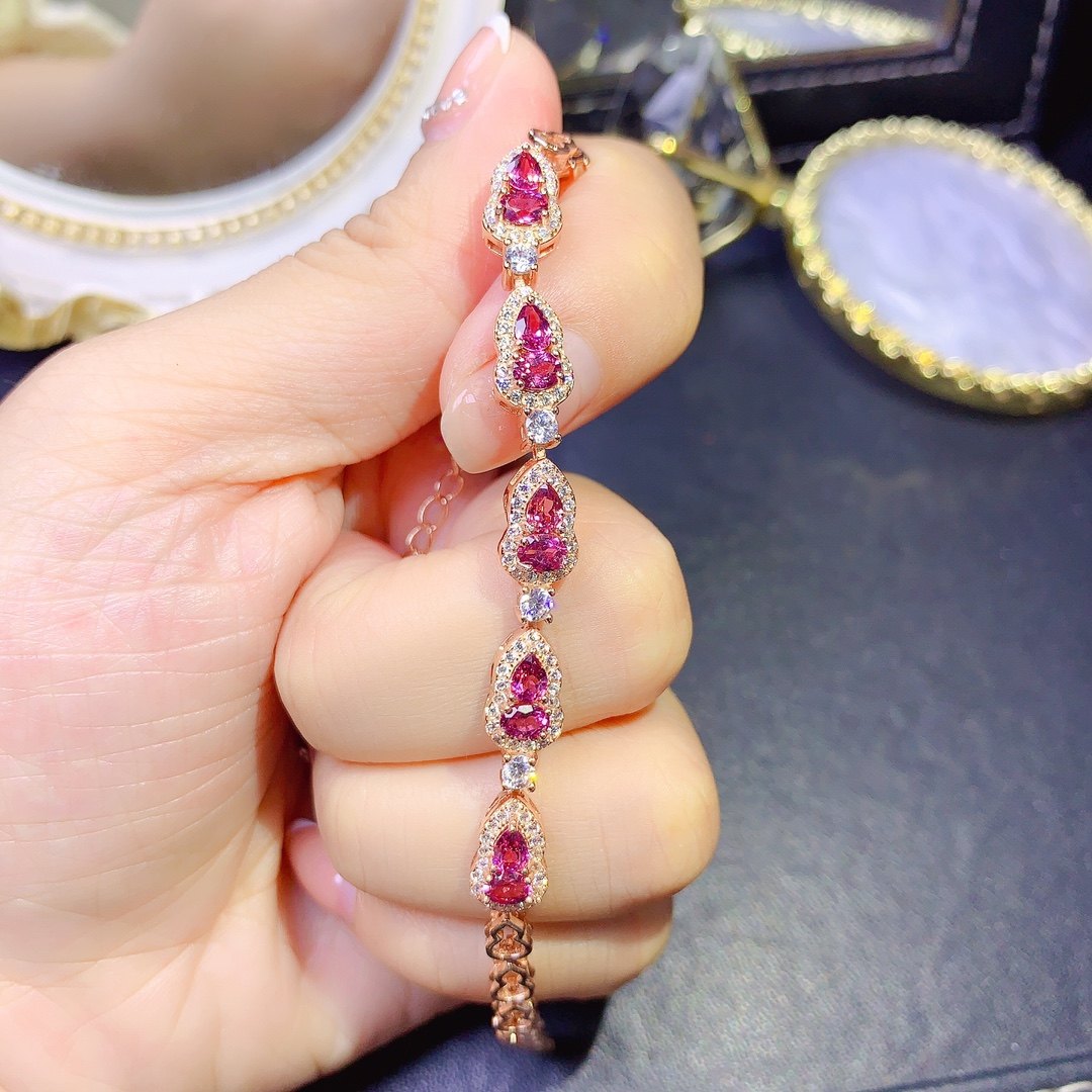 镁铝石榴石手链，福禄招财葫芦手链 晶体干净，主石3x4+水滴3x4mm,珠宝/钻石/翡翠,手饰,淘宝优惠券,粉丝福利购,淘宝优惠卷