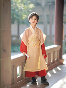 锦仙谣2024新款原创儿童汉服明制男童两件套表演服男孩中国风古装