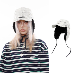 BEAMLIFE25AW原创秋冬日系复古护耳雷锋帽子男女防风鸭舌飞行帽潮