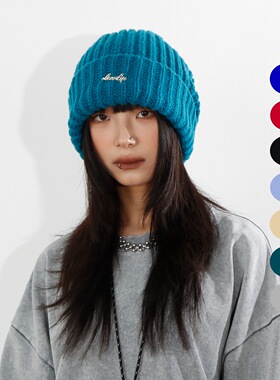 BEAMLIFE24AW秋冬原创金属日系复古大头围堆堆帽子男女冷帽毛线帽