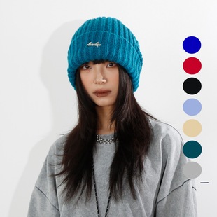 BEAMLIFE24AW秋冬原创金属日系复古大头围堆堆帽子男女冷帽毛线帽