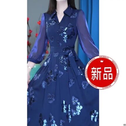 连衣裙2025新款女春夏今年流行十三行爆款气质妈妈轻奢高级感纱料