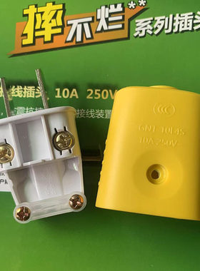 公牛二脚插头10L4摔不烂家用10A