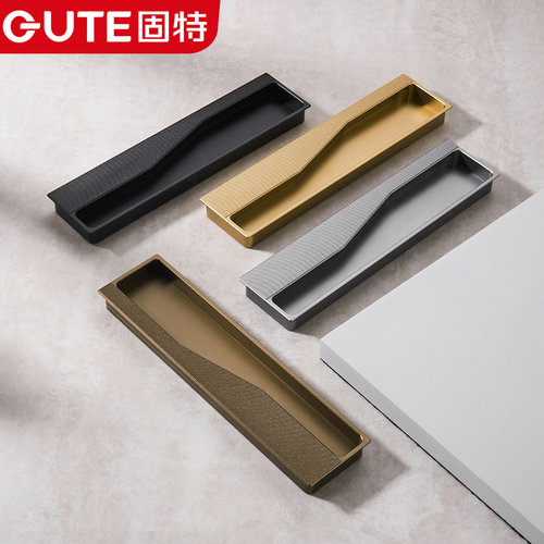 固特加强嵌入式暗拉手移门把手