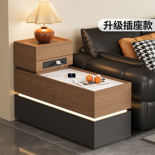 中古风沙发边柜边几小桌子置物架
