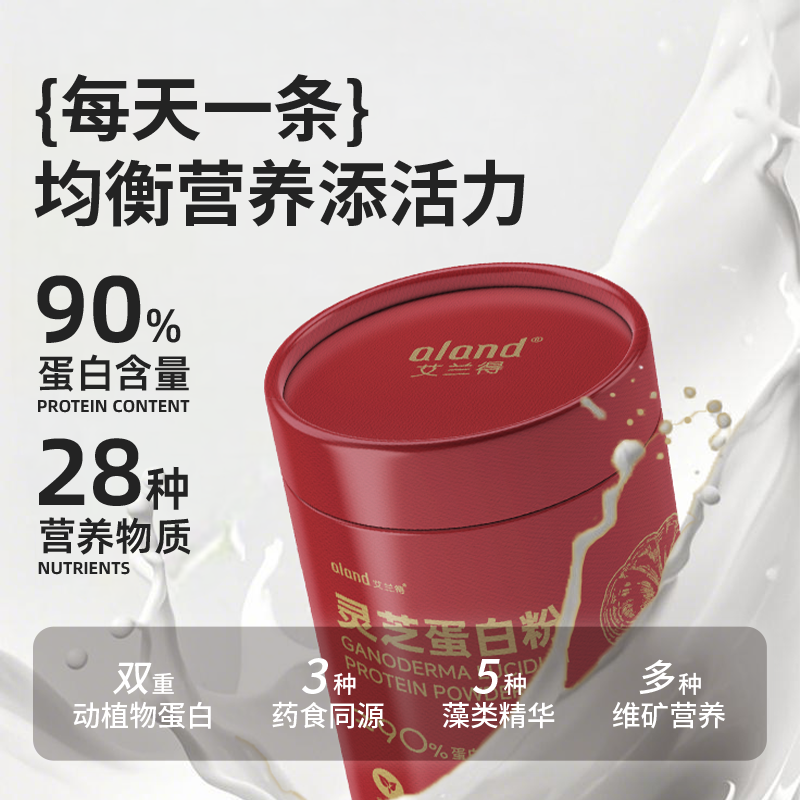 艾兰得灵芝蛋白粉 黄芪猴头菇螺旋藻中老年复合维生素蛋白粉营养