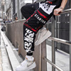 summer ins Guochao Easy man Hip hop ins Haren pants Thin section work clothes leisure time Ninth pants
