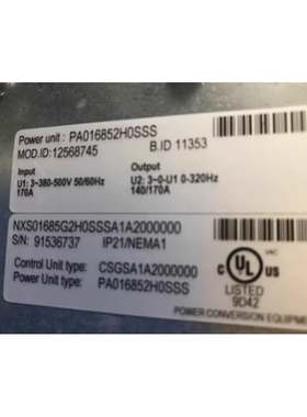 VACON伟肯变频器整机NXS01685G2H0SSSA1A2000000原装现货 技术询