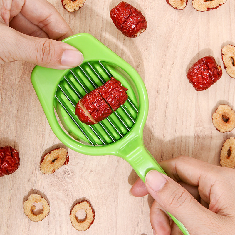 红枣去核切片器红枣去核器家用大枣山楂鸡蛋分割器工具去枣核神器