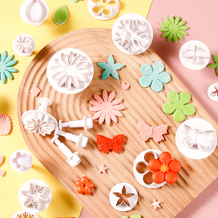 馒头压花卡通小猪包子馒头模具花样饼干蛋糕装饰造型弹簧宝宝辅食