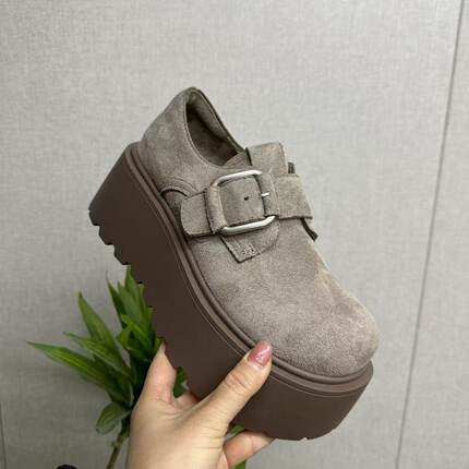 2026春款7CM稳稳的秀气显瘦新款冬百搭厚底增高勃肯鞋松糕勃肯鞋