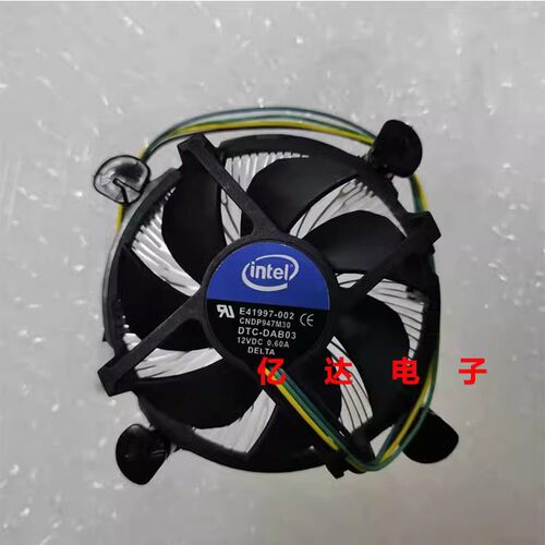 正品Intel英特尔 E41997-002 1155/1150/1156 四针线温控 CPU风扇