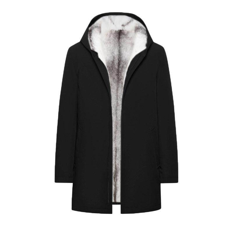【可抗寒-30度】十字貂内胆派克服中长款连帽尼克服环保皮草外套,男装,皮草,淘宝优惠券,粉丝福利购,淘宝优惠卷