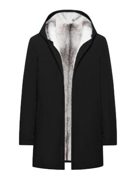 【可抗寒-30度】十字貂内胆派克服中长款连帽尼克服环保皮草外套