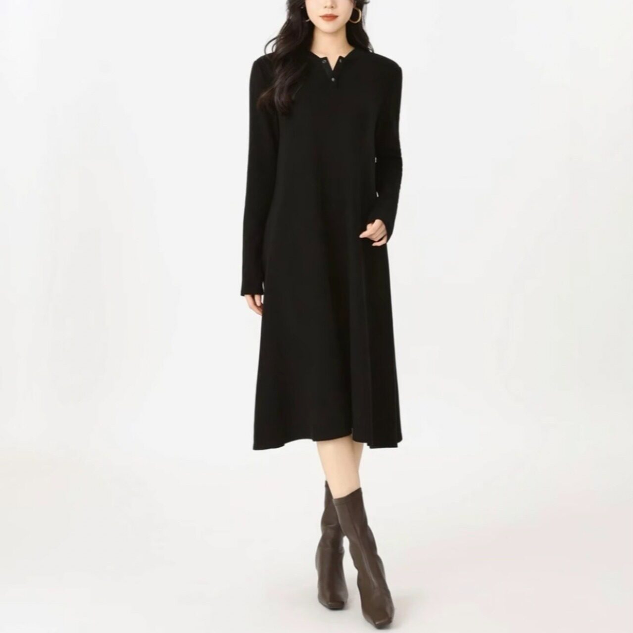 AMASS/阿玛施秋冬服饰中长裙气质时尚经典显瘦百搭连衣裙550080