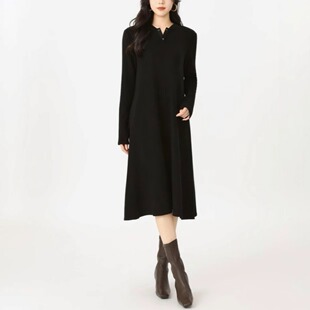 AMASS/阿玛施秋冬服饰中长裙气质时尚经典显瘦百搭连衣裙550080