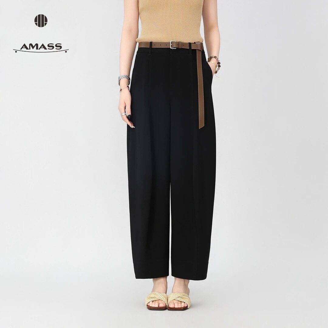 AMASS/阿玛施娇人一等新款气质通勤夏季阔腿裤百搭休闲裤女519525